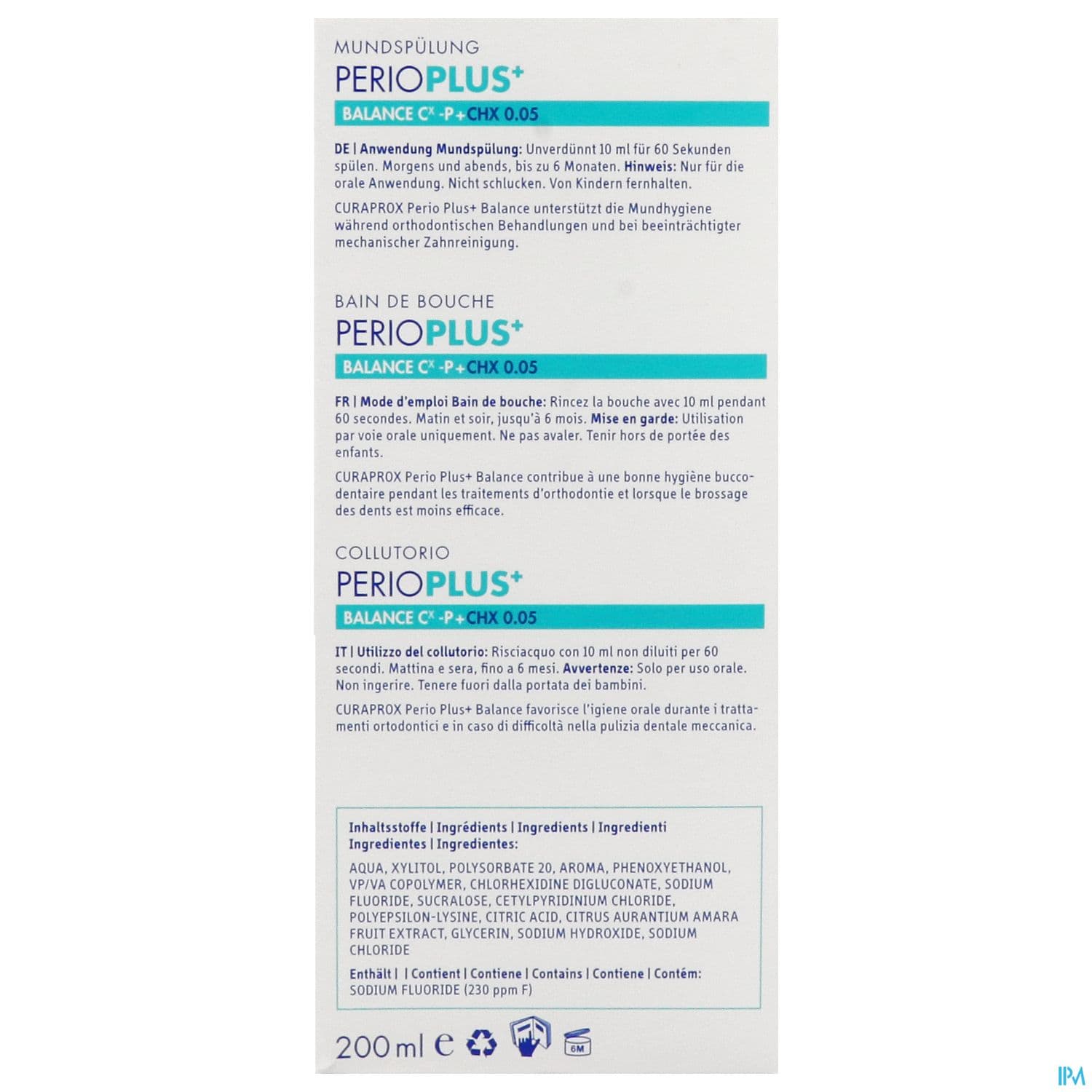 Perio Plus+ Balance Bain De Bouche 200ml