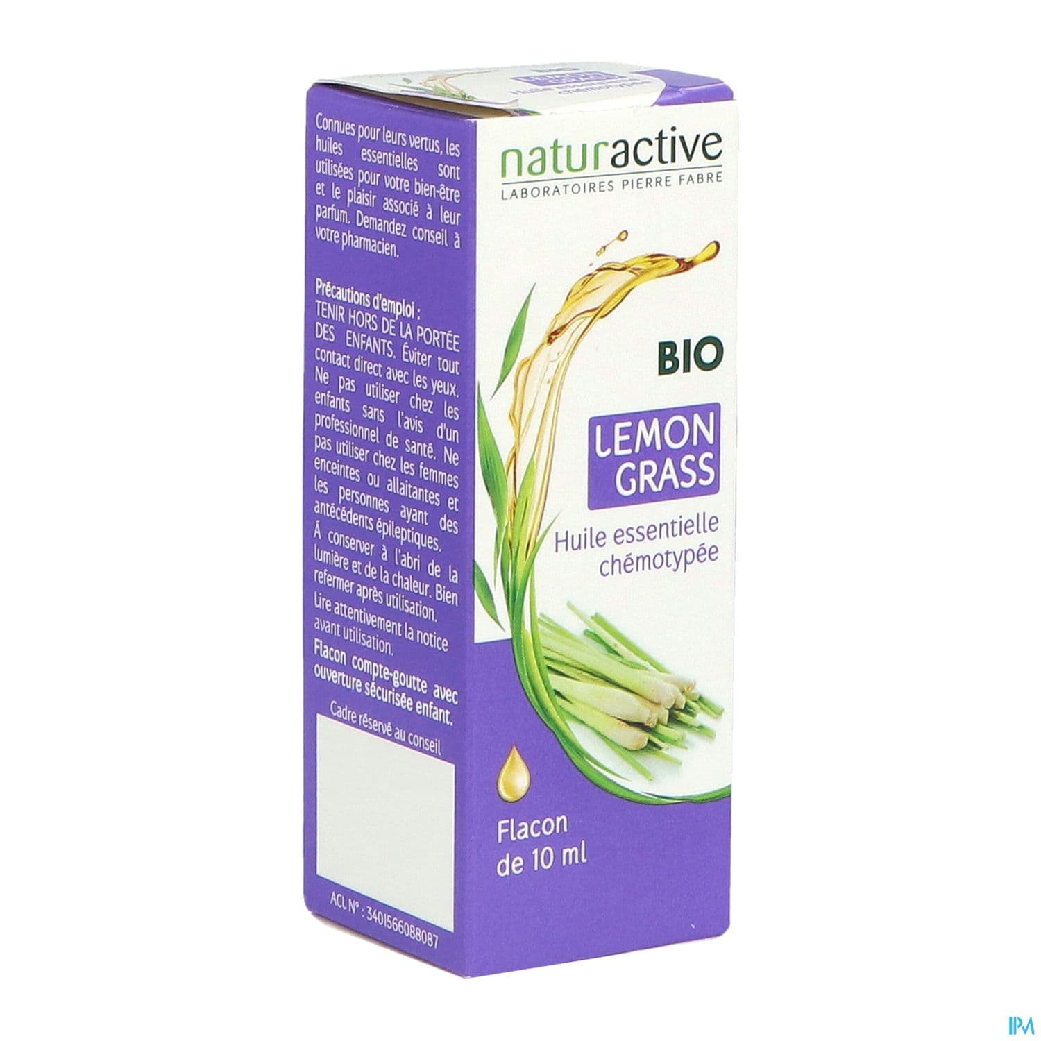 Naturactive Huile Essentielle Bio Lemon Grass 10ml