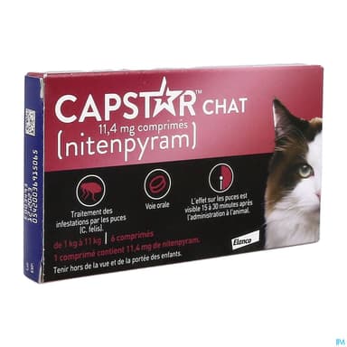 CAPSTAR CHAT 11,4MG CPR 6