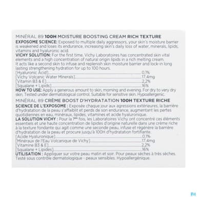 VICHY MINERAL89 CR BOOST RICHE50ML