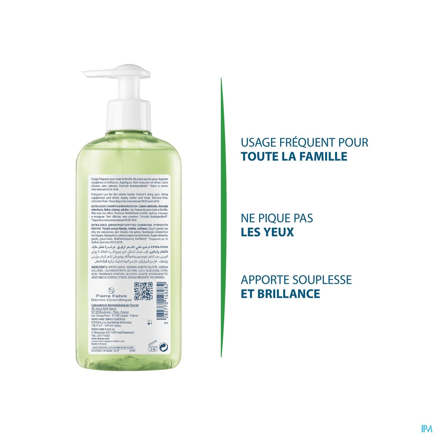 DUCRAY SH EXTRA DOUX POMPE 400ML