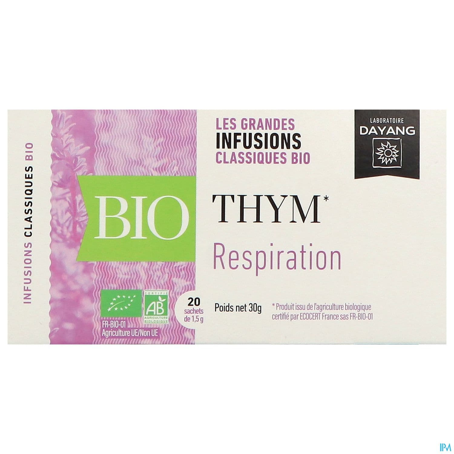 Dayang Infusion Thym Bio Infusette 1g5 X20