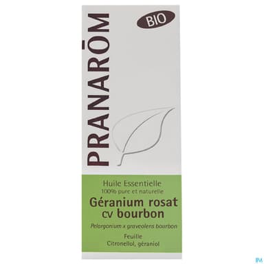 Pranarom Huile Essentielle Bio Geranium Rosat Bourbon Feuille 10ml