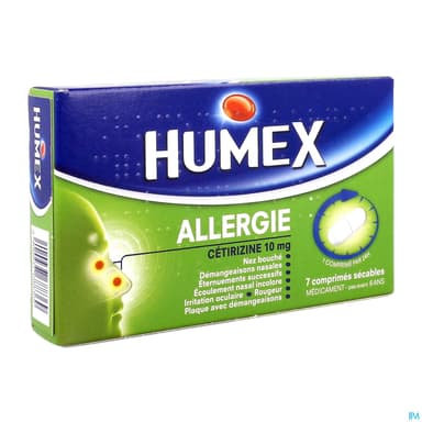 Humex Allergie Cetirizine 10mg Comprime Secable 7