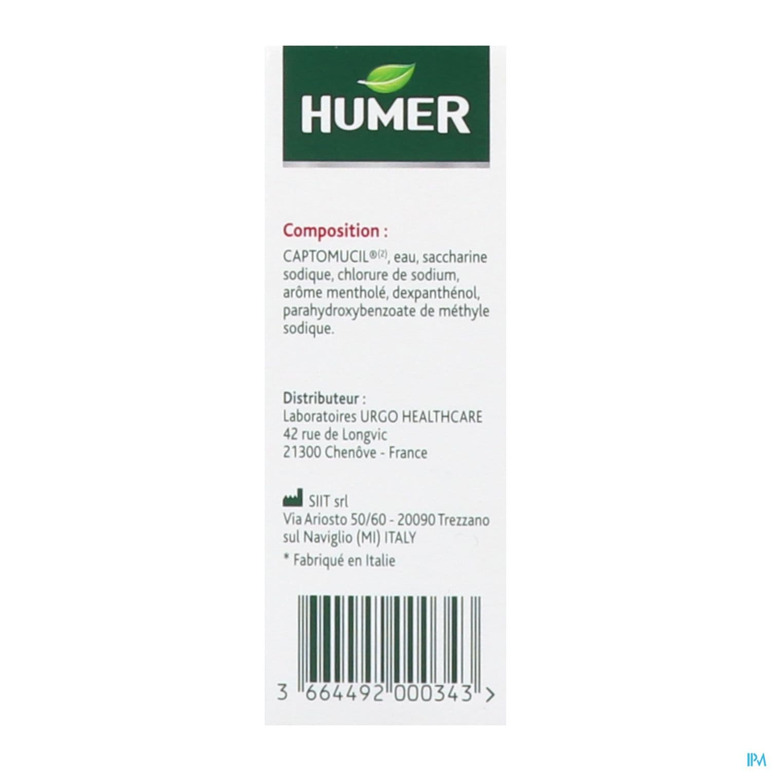 HUMER DECONGESTIONNANT SPR 20ML