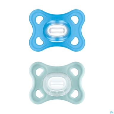 SUCET MAM COMFORT SIL BLEU 2-6M X2