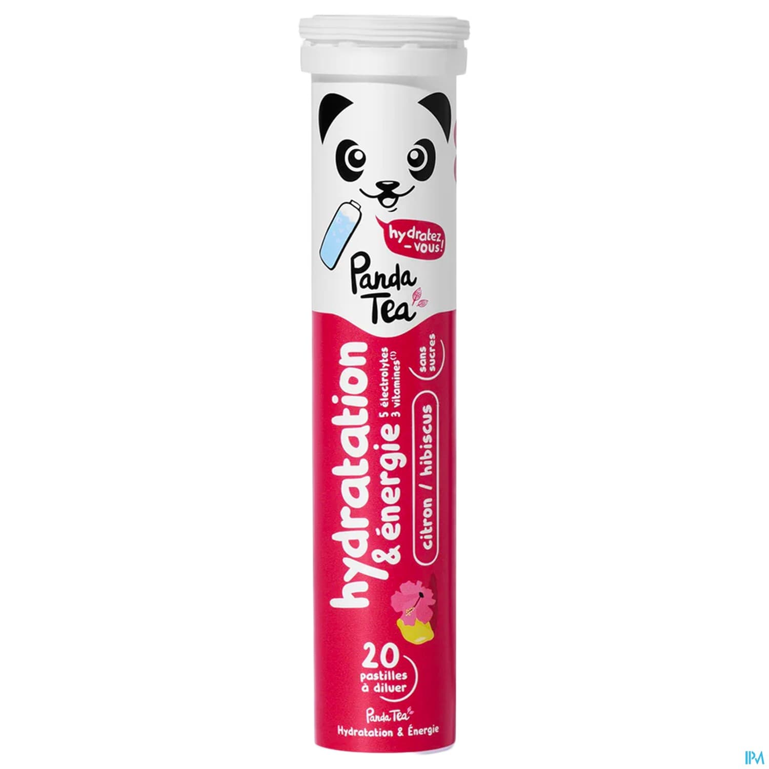 Panda Tea Hydratation Energie Pastille Effervescente Citron Hibiscus 20