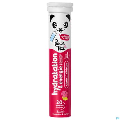 Panda Tea Hydratation Energie Pastille Effervescente Citron Hibiscus 20