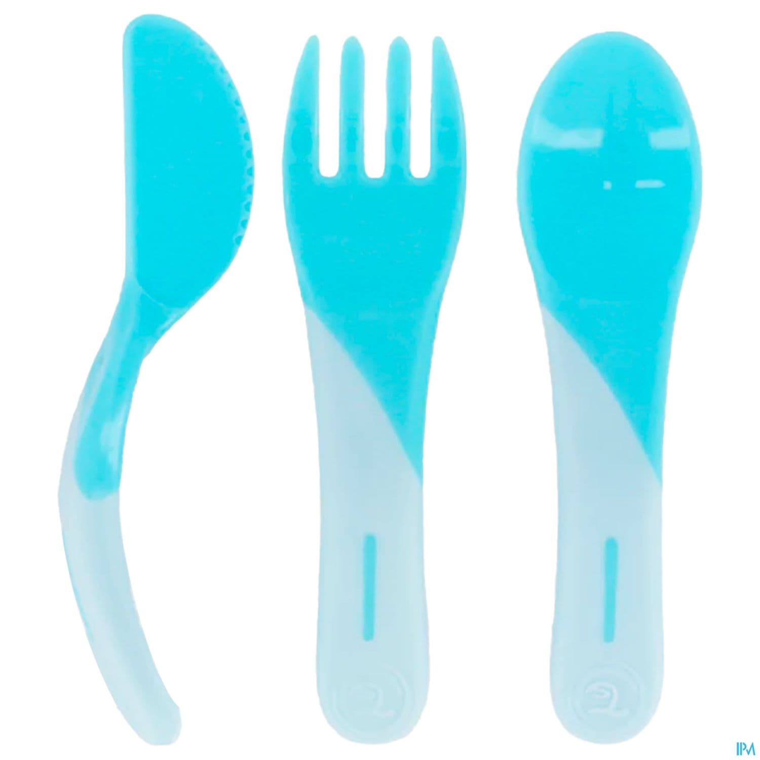 Twistshake Couverts D Apprentissage Silicone Bleu Pastel X3