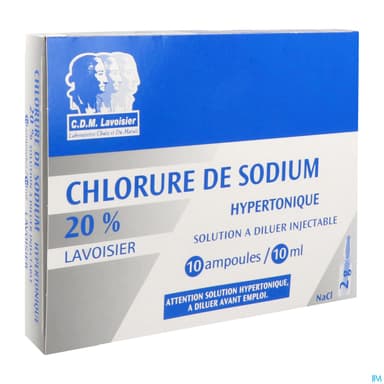 Lavoisier Sodium Chlorure 20% Solution Injectable 10ml 10