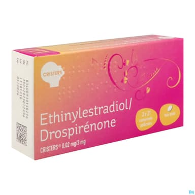 Ethinylestradiol Drospirenone Cristers 0mg02/3mg Comprime 21 X3
