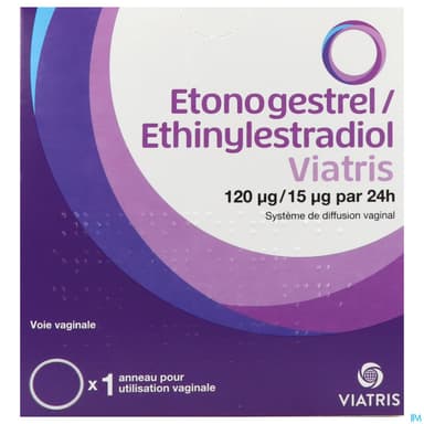 Etonogestrel Ethinylestradiol Mylan 120/15mcg/24h Diffusion Vaginal 1