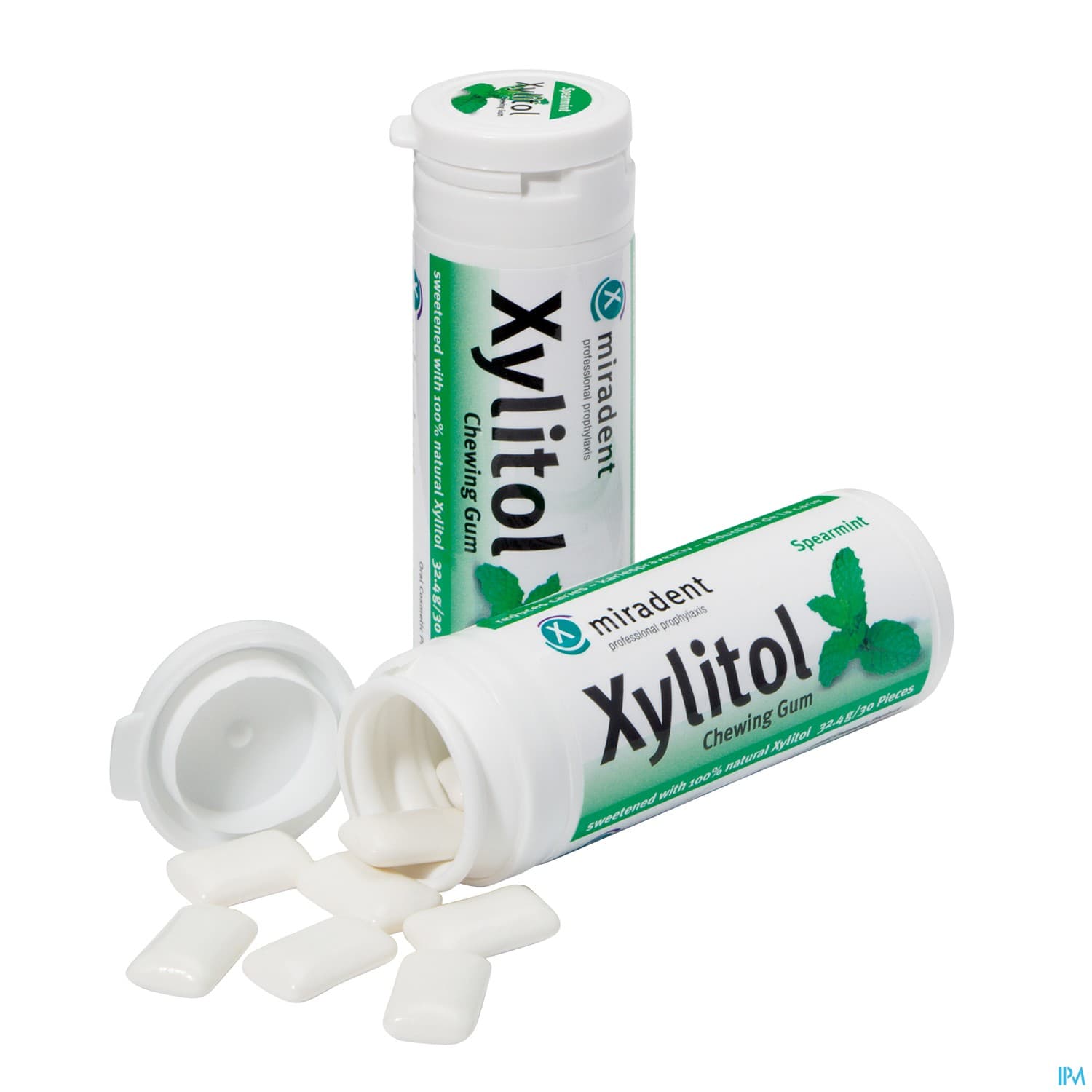 Miradent Xylitol Chewing Gum Menthe Vert 30 — Pharmacie des Cascades