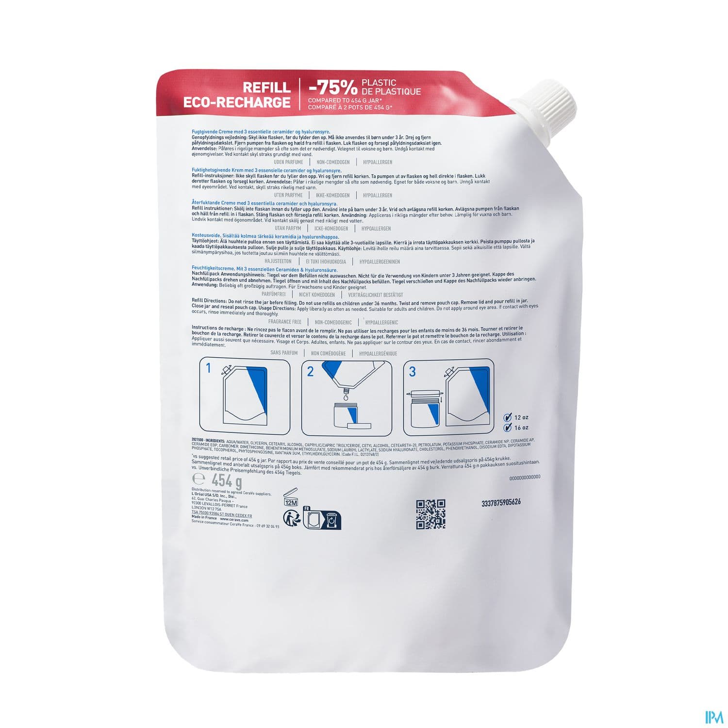 CERAVE BAUME HYDRA 454G RECH