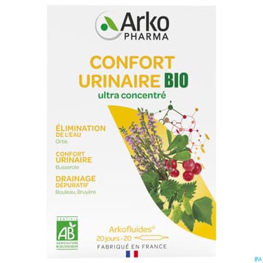 Arkopharma Arkofluides Bio Confort Urinaire Ampoule Buvable 10ml 20