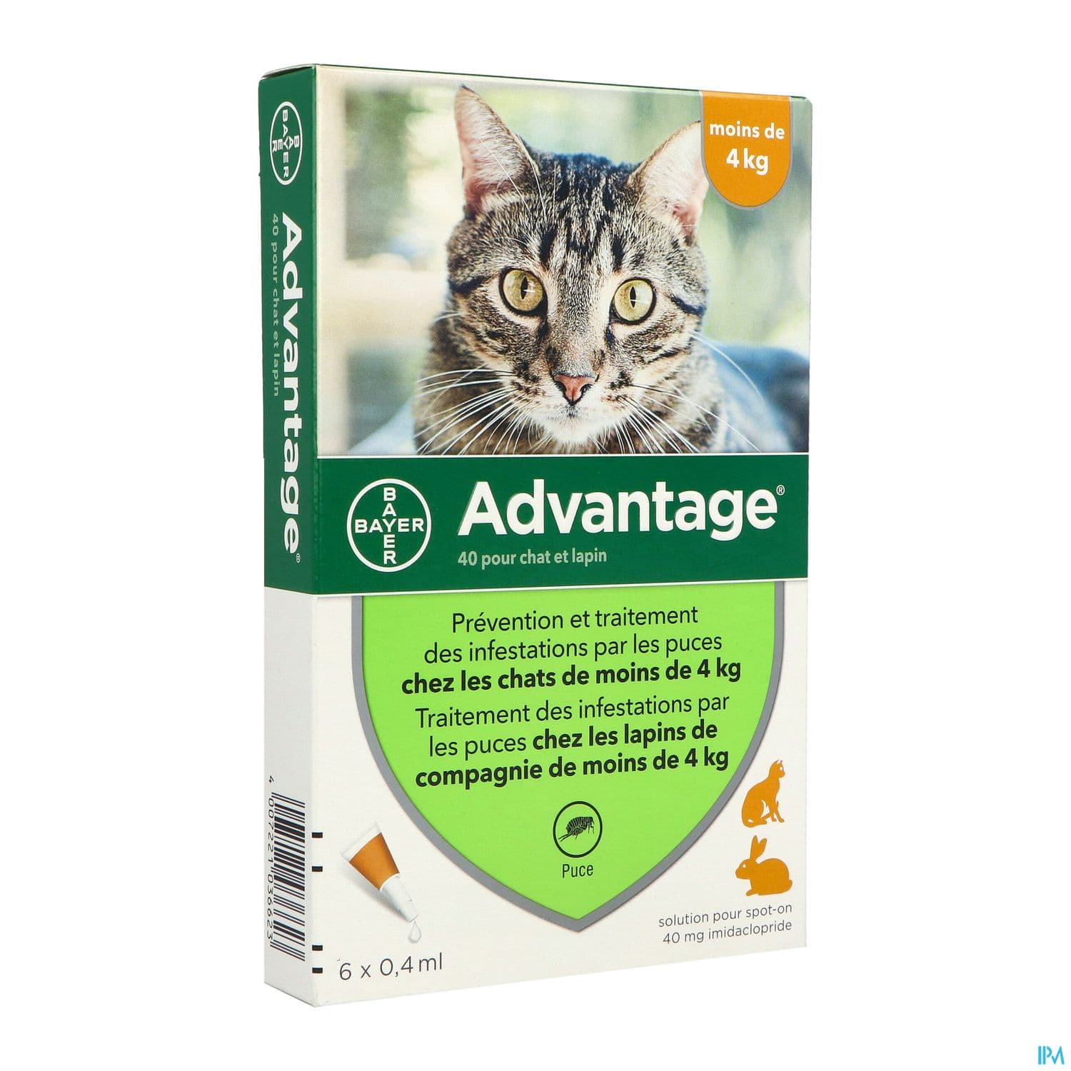Elanco Advantage Chat Lapin 40 Spot On Solution 0ml4 X6