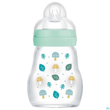 BIB MAM VERRE TETIN DEB1 BLEU170ML