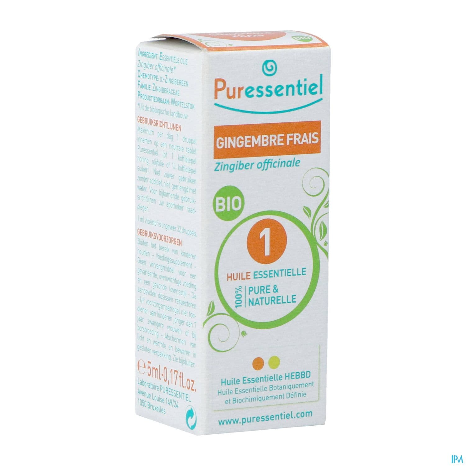 Puressentiel Huile Essentielle Gingembre Frais Bio 5ml