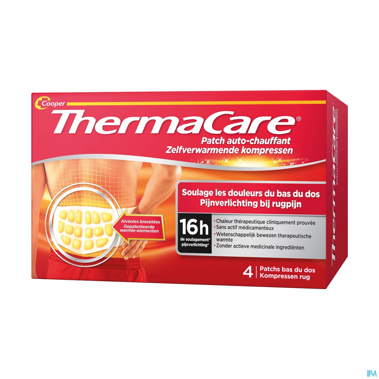 Thermacare Patch Chauffant Dos Ceinture Ajustab X4