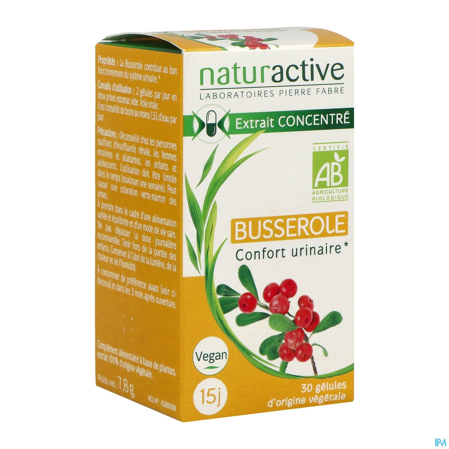Naturactive Busserole Bio Gelule 30
