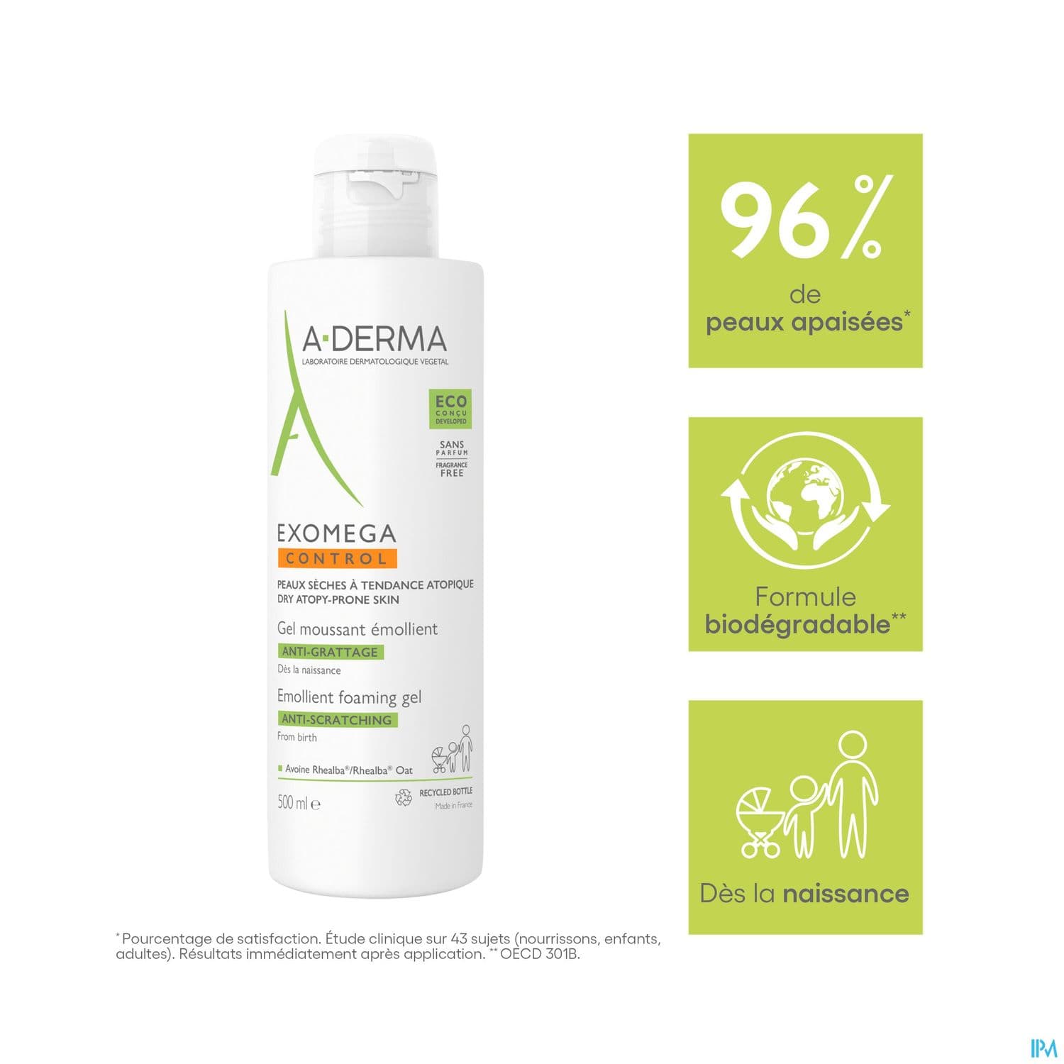 A-DERMA EXOMEGA CONT MOUS 500ML