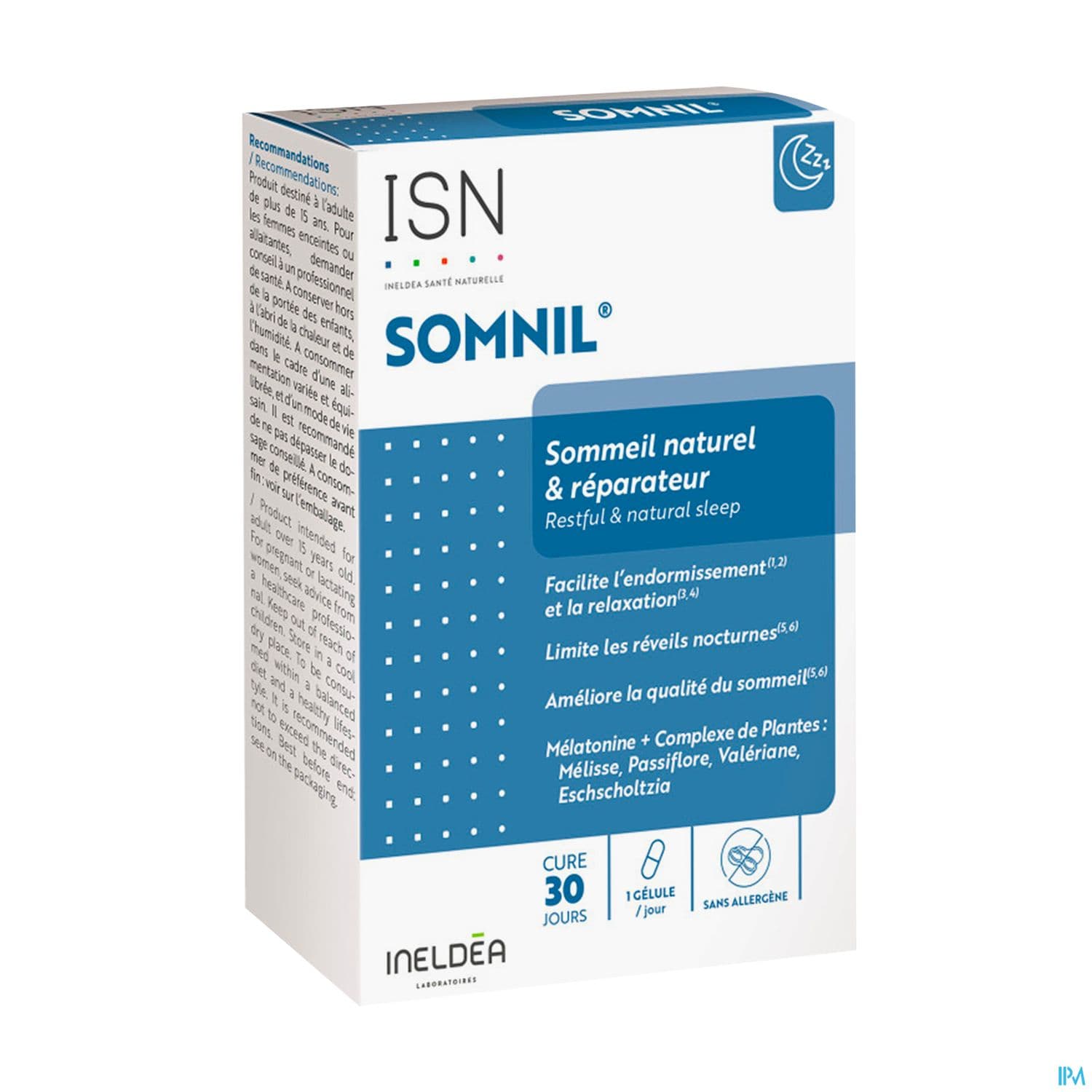 Ineldea Isn Somnil Sommeil Naturel Reparateur Gelule 30