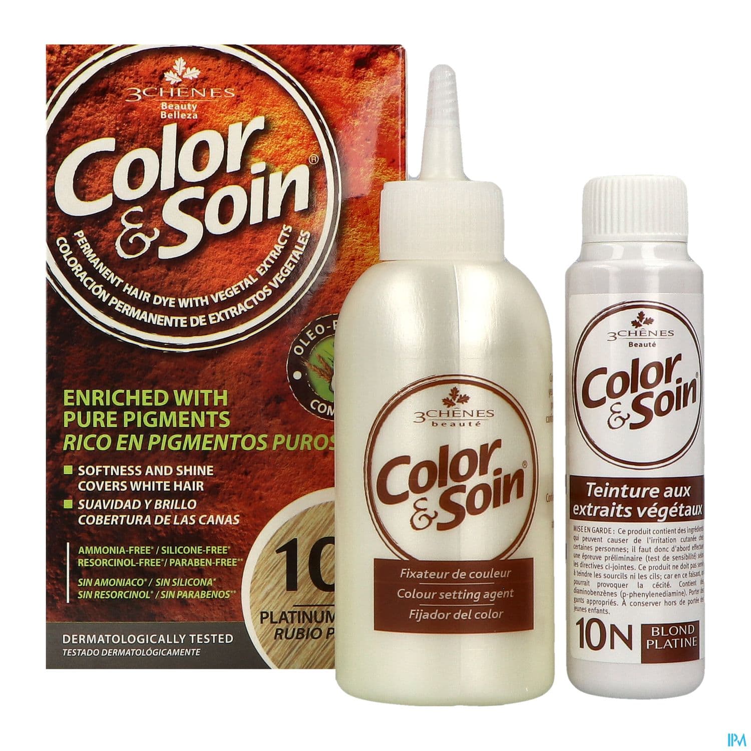 3 CHENES COLOR/SOIN BL PLATINE 10N