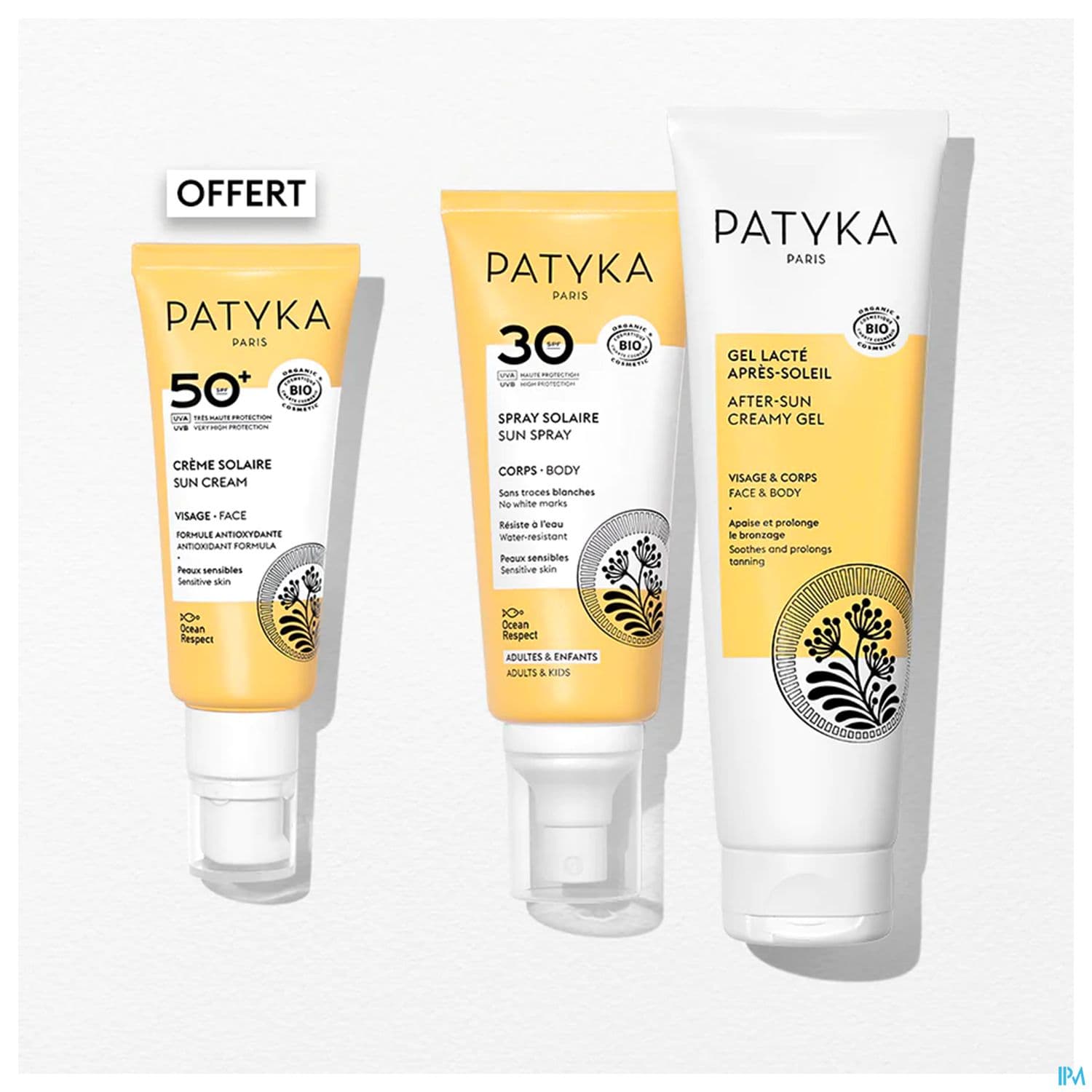 Patyka Coffret Solaire Spf50+ Bio 3produits