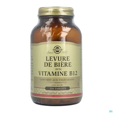 Solgar Levure De Biere Avec Vitamine B12 Comprime 250