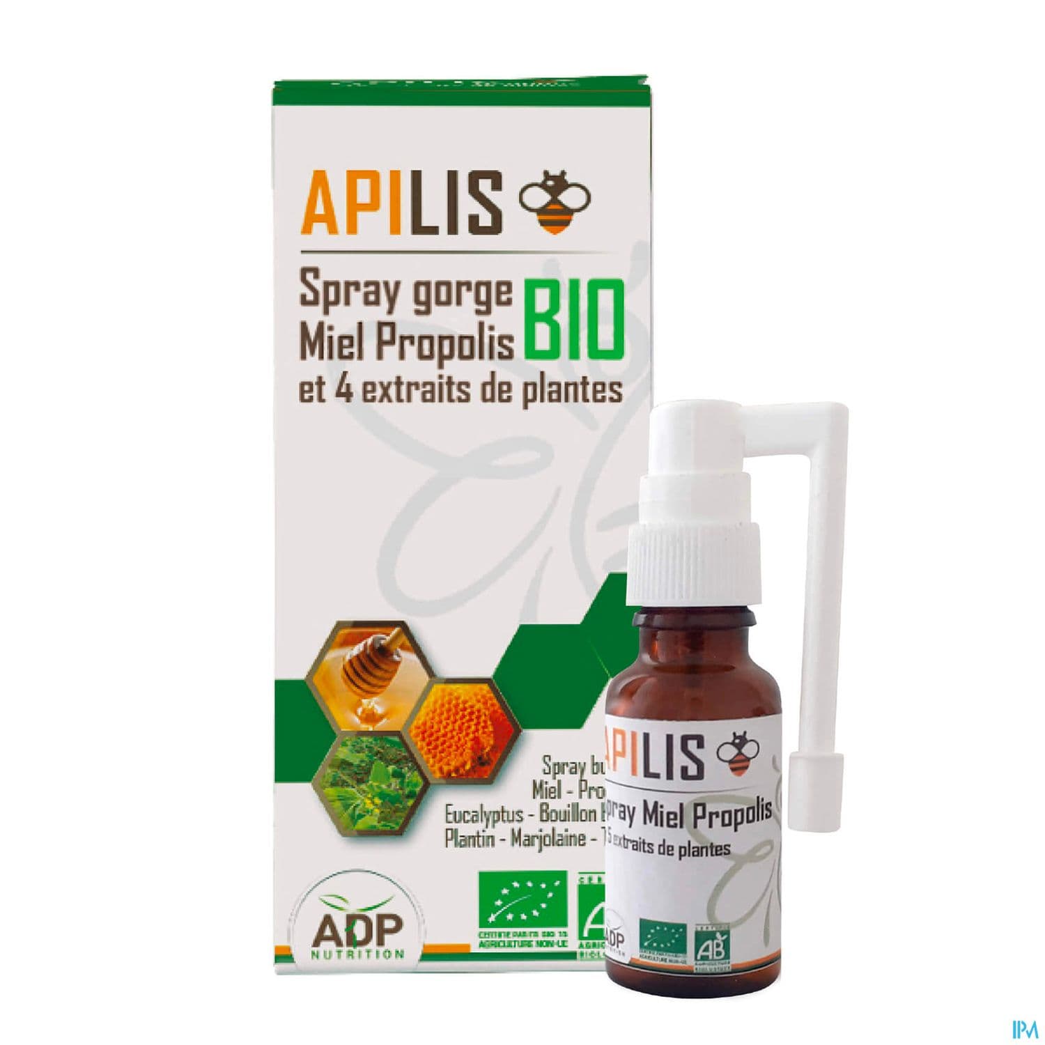 Adp Apilis Spray Gorge Miel Propolis Bio 20ml
