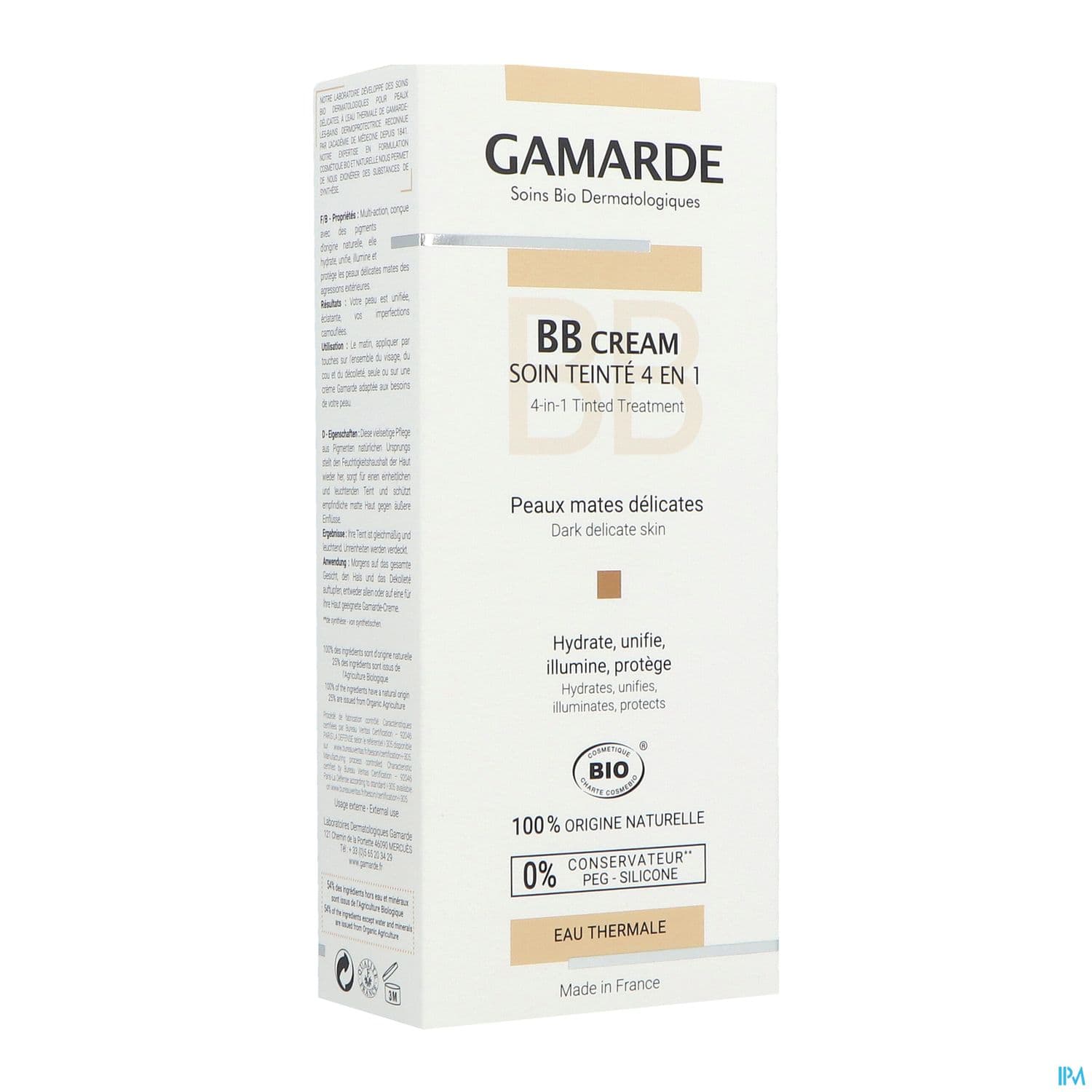 Gamarde Bb Cream Peau Mate Bio 40g