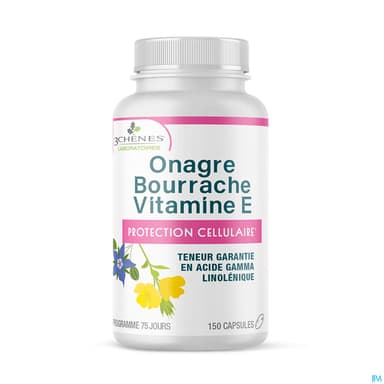 3 CHENES Onagre Bourrache Vit E Caps B/150