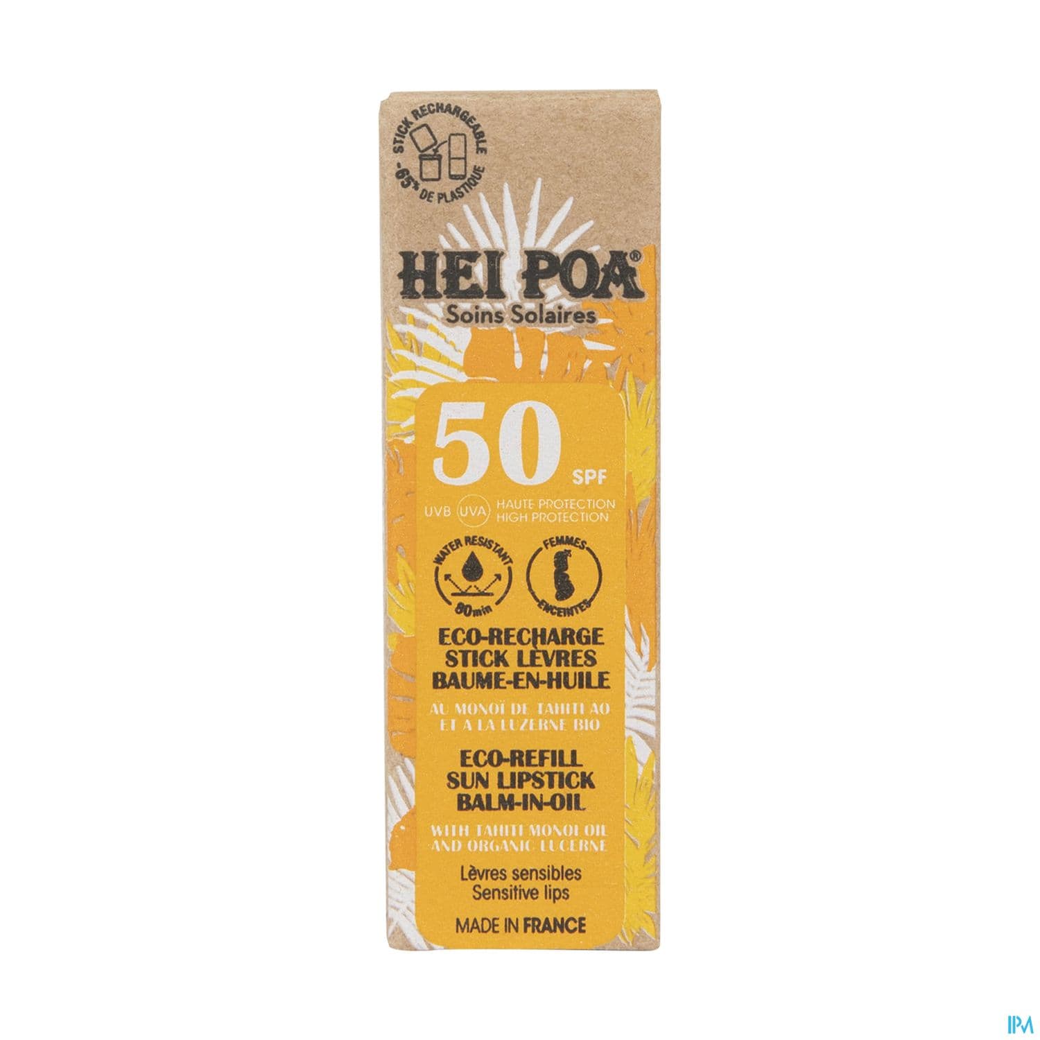 Hei Poa Stick Levres Baume En Huile Spf50 4g Eco Recharge