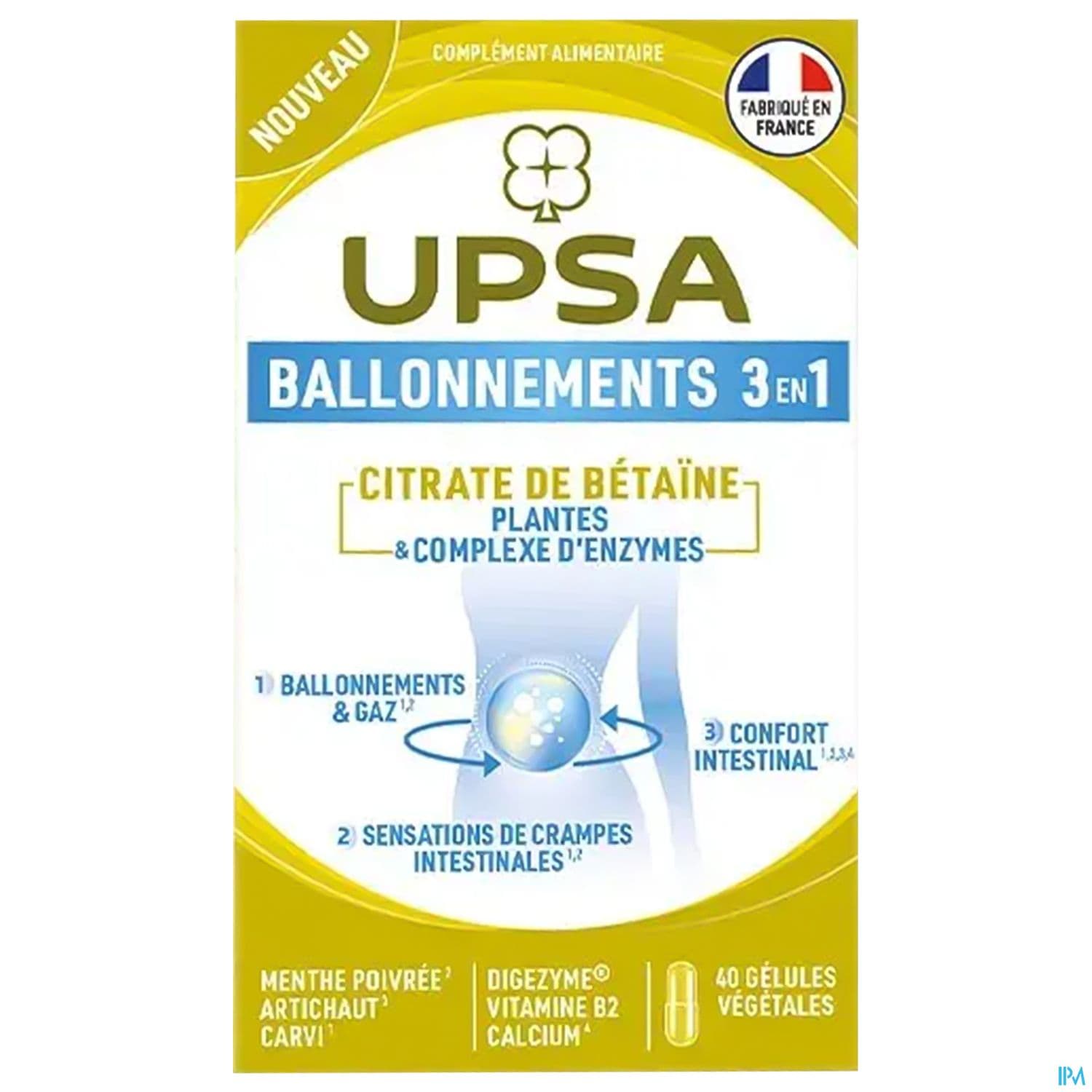 UPSA BALLONNEMENTS 3EN1 GELULE 40