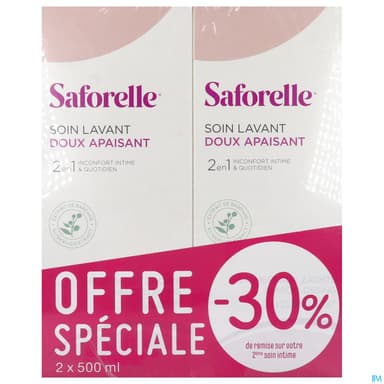 SAFORELLE SOIN LAV DOUX 500ML X2