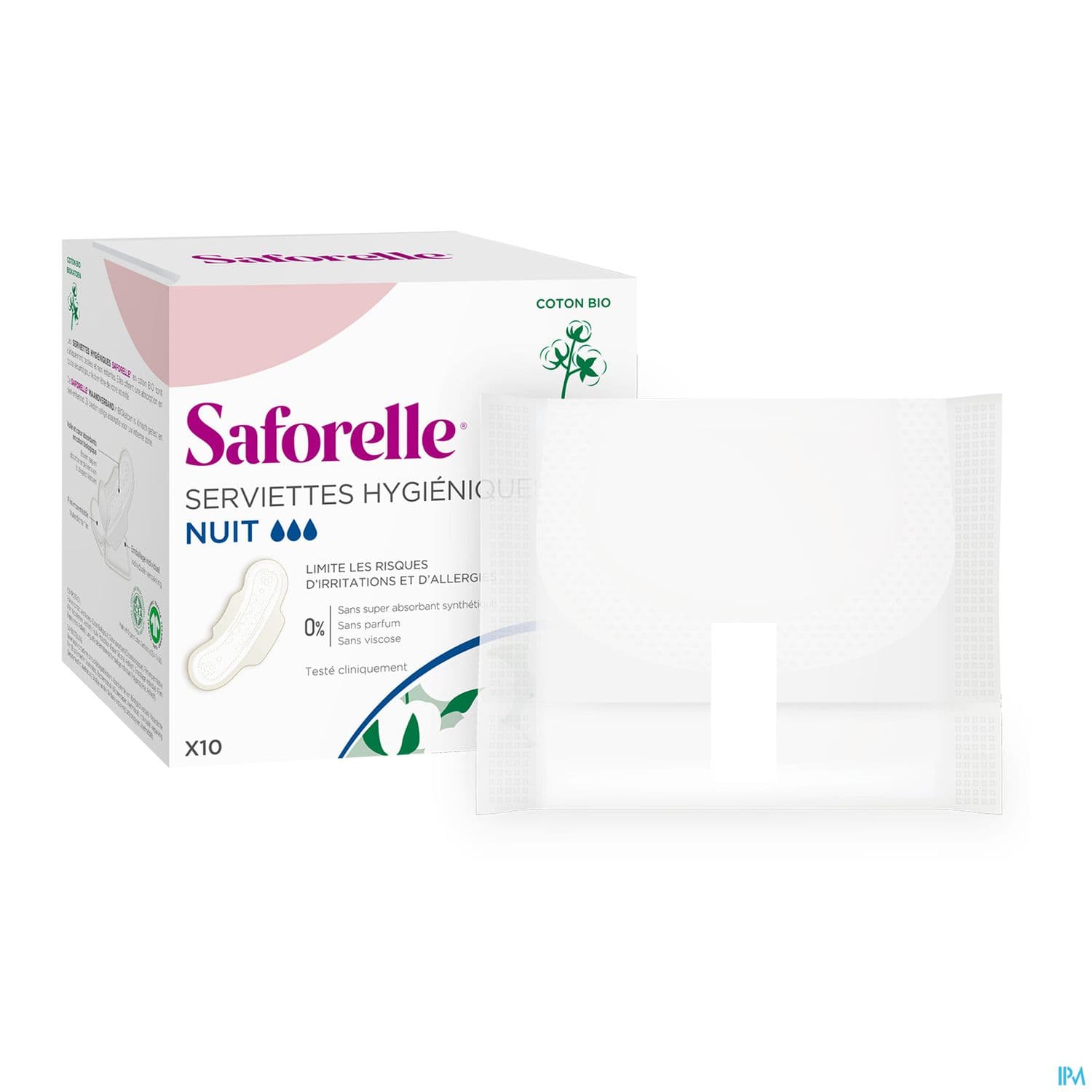 SAFORELLE COTON PROT SERV NUIT 10