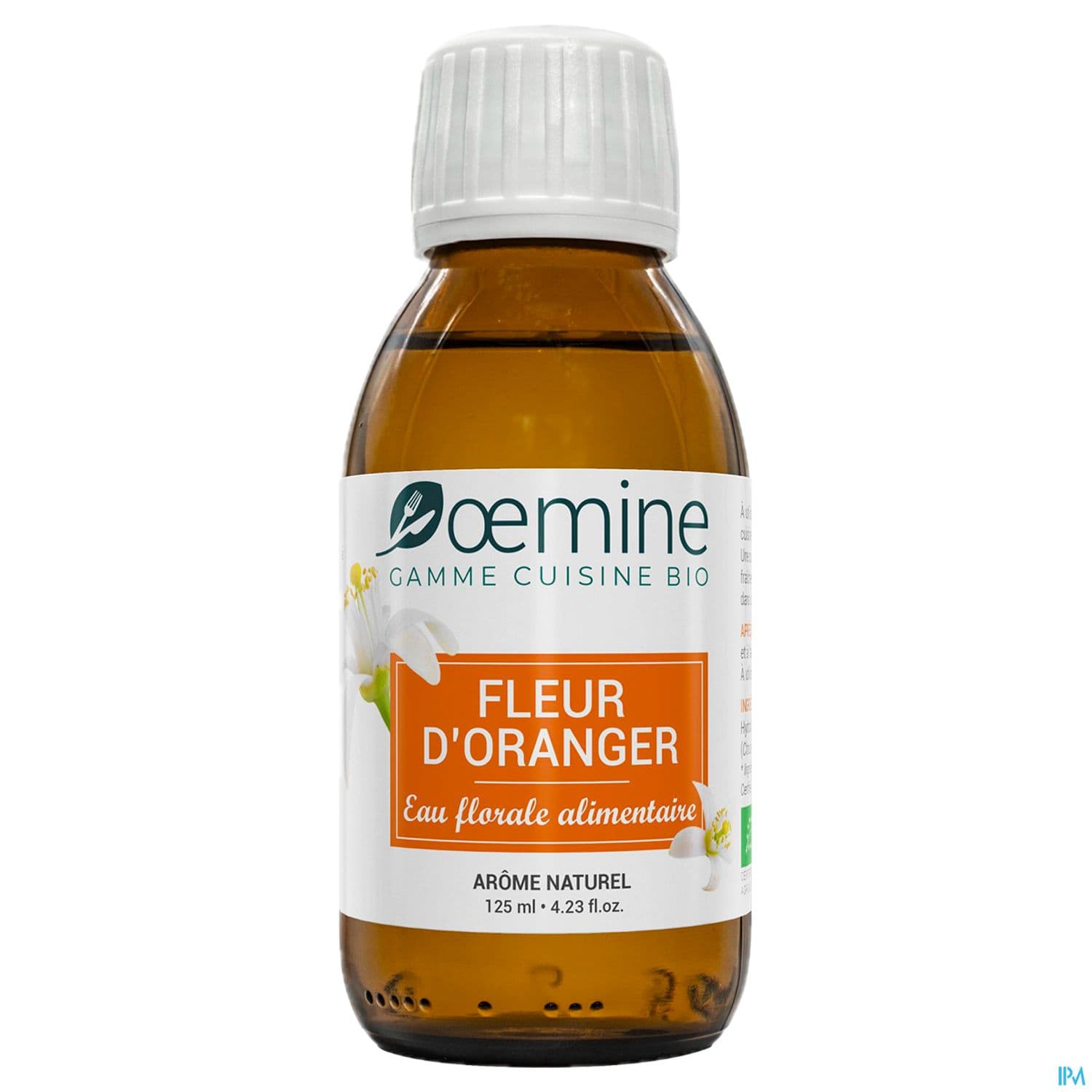 Oemine Eau De Fleur D'oranger Alimentaire Biologique 125ml