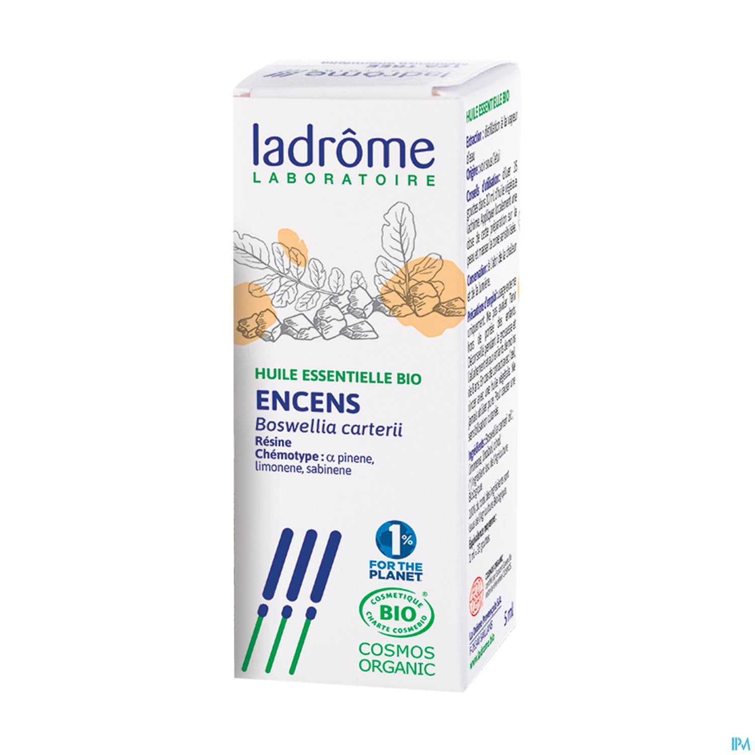 Ladrome Huile Essentielle Encens Bio 5ml — Pharmacie Centrale Elsie