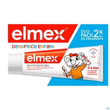 ELMEX DENT ENFANT 3-6ANS 50MLX2