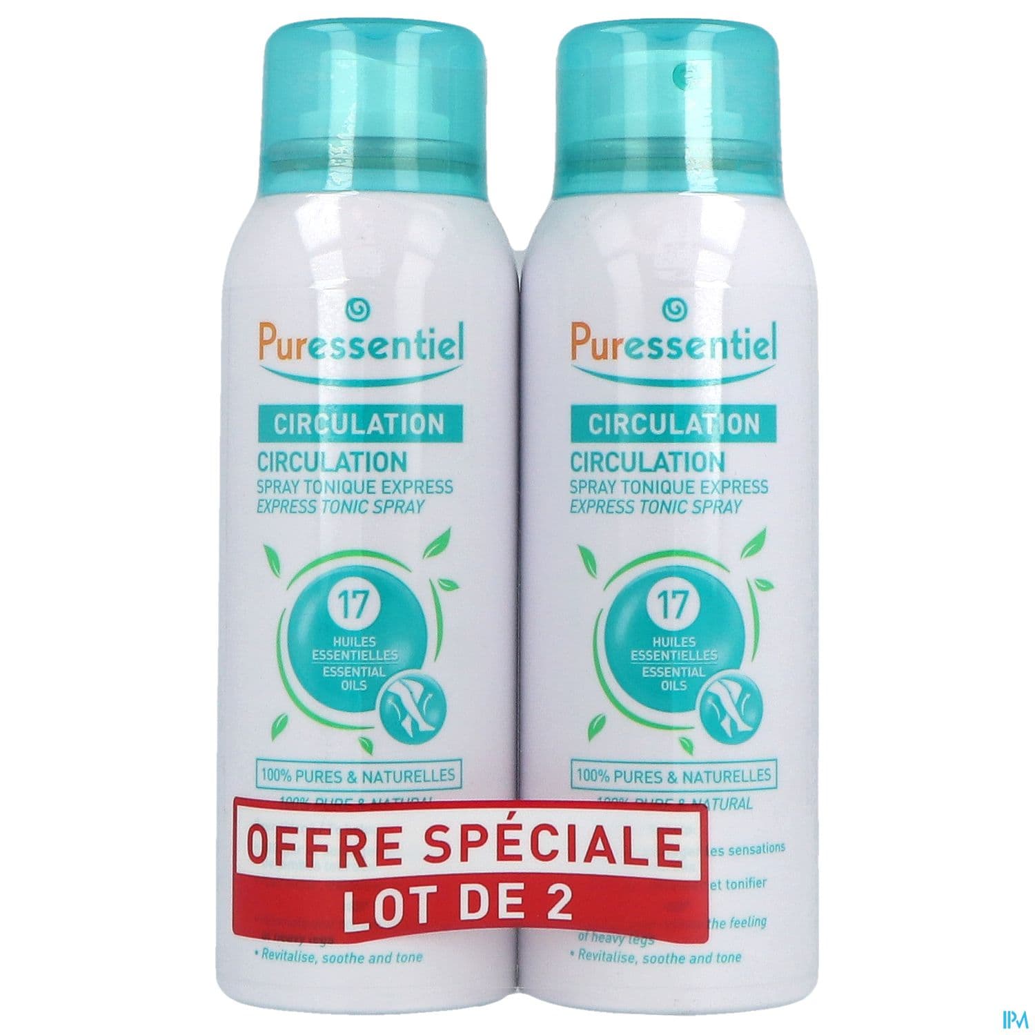 Puressentiel Spray Tonique Express Circulation 100ml X2 -50% Sur Le 2eme