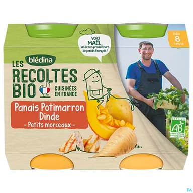 BLEDINA REC BIO PAN/POTI/DIN200GX2