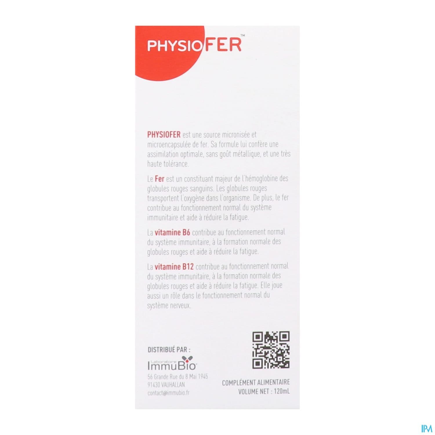 Physiofer Adulte Solution Buvable 120ml