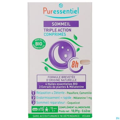 Puressentiel Comprime Triple Action Sommeil Comprime 15