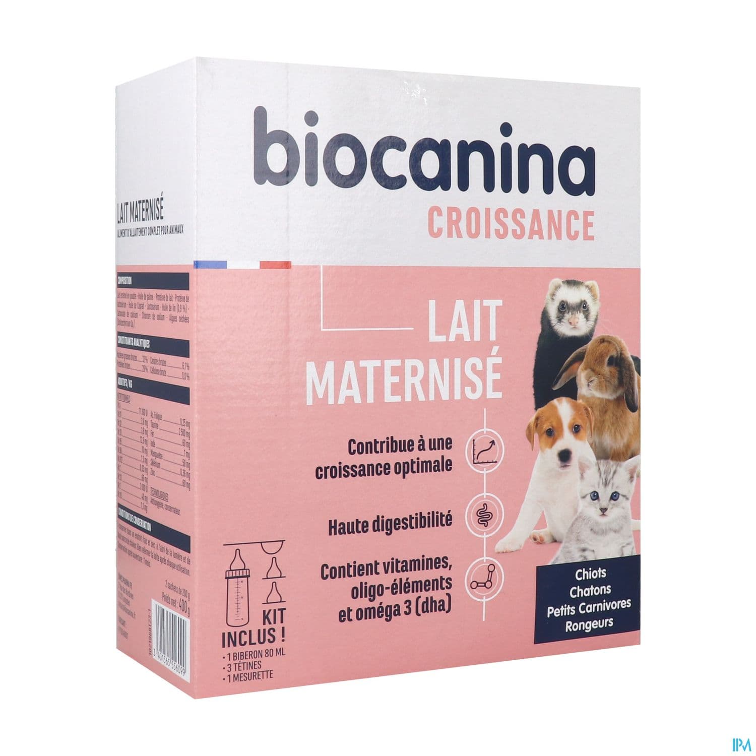 BIOCANINA LAIT AV/BIB+TETIN400G