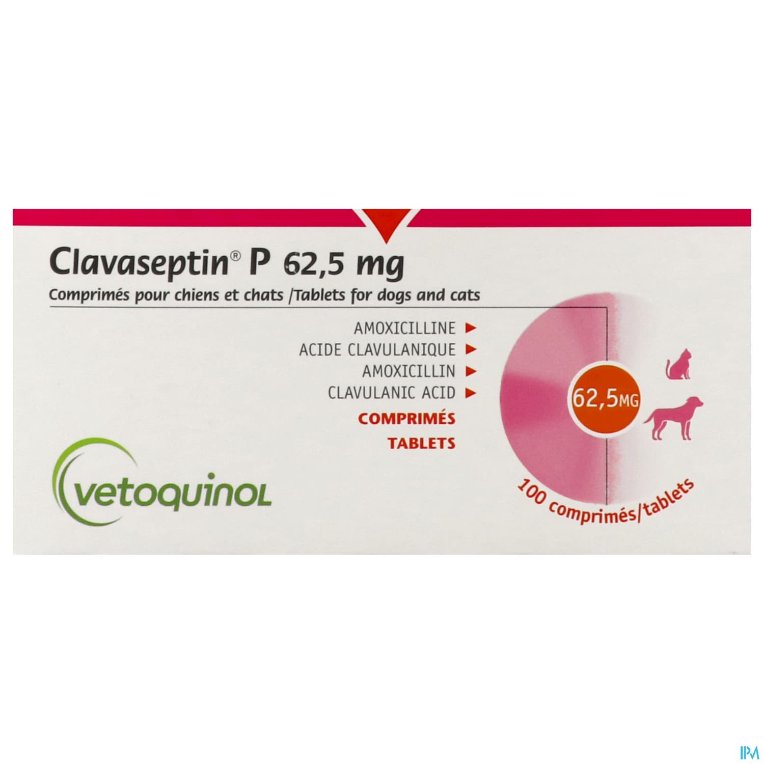 CLAVASEPTIN P 62,5MG CPR 100