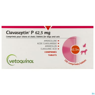 CLAVASEPTIN P 62,5MG CPR 100