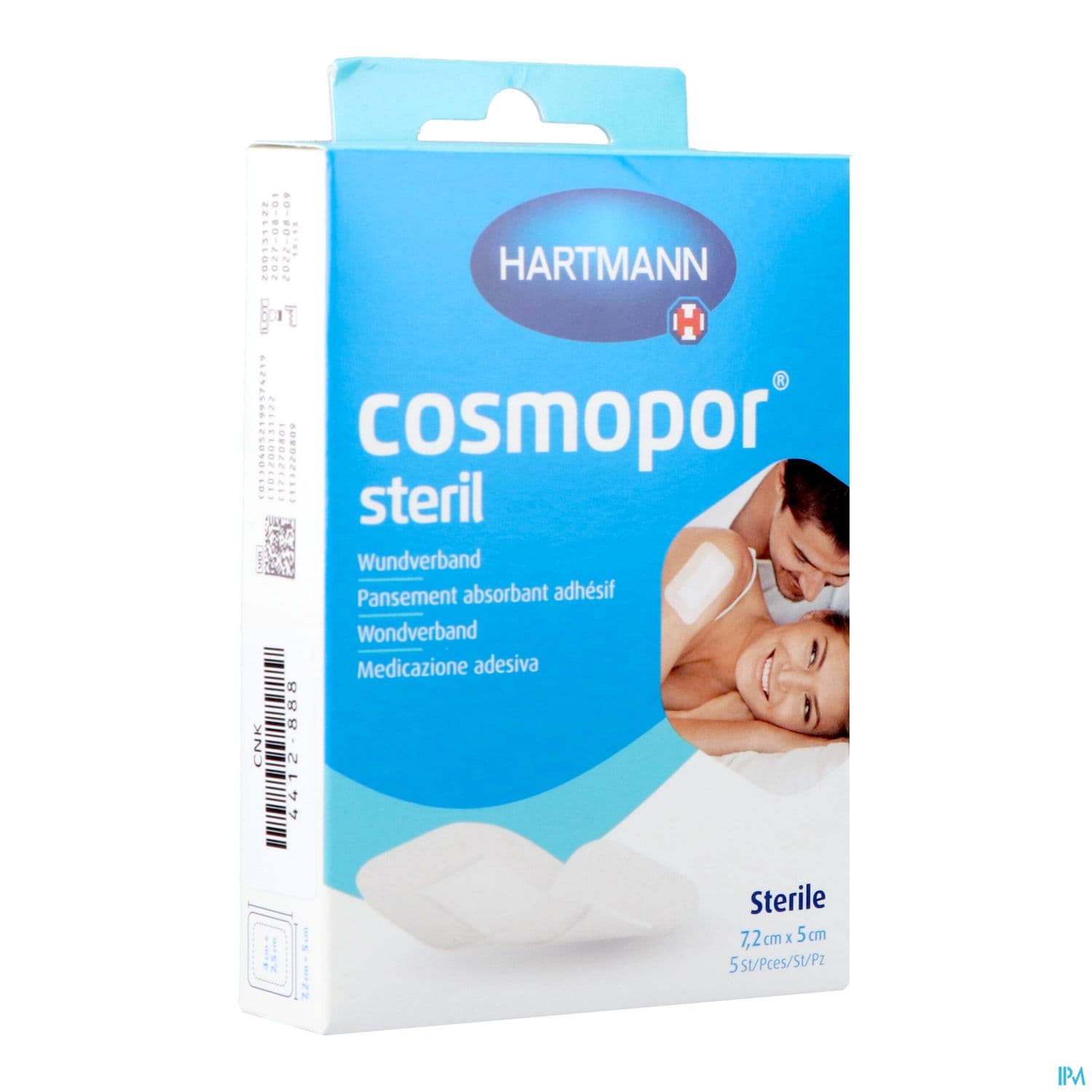 Hartmann Cosmopor Sterile Pansement Adhesif 7cm2 X 5cm 5