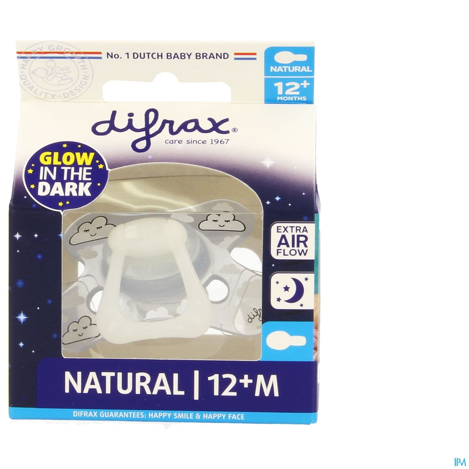 Difrax Sucette Natural Nuit +12mois
