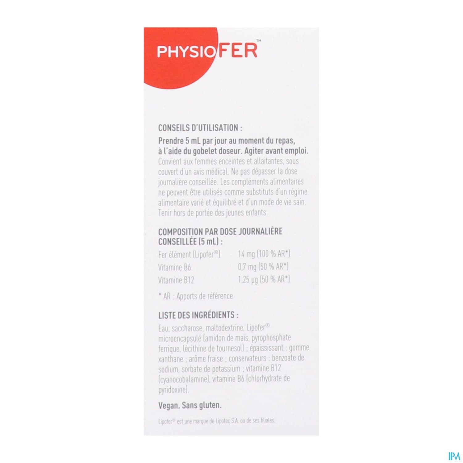 Physiofer Adulte Solution Buvable 120ml