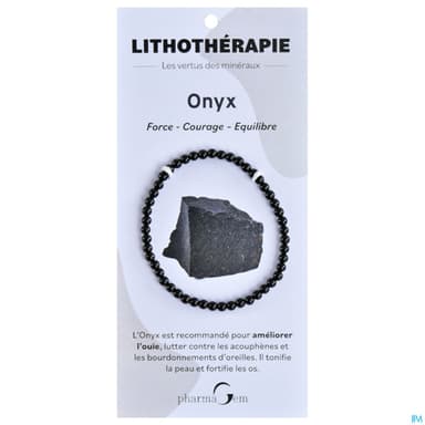 Pharmagem Bracelet Lithotherapie Onyx 4mm